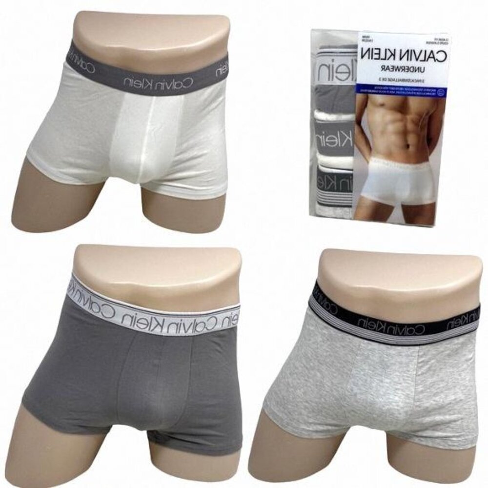 Calvin Klein Men Underwear 3Pack Cotton Stretch Classic NB2729907 Size Trunk Fit